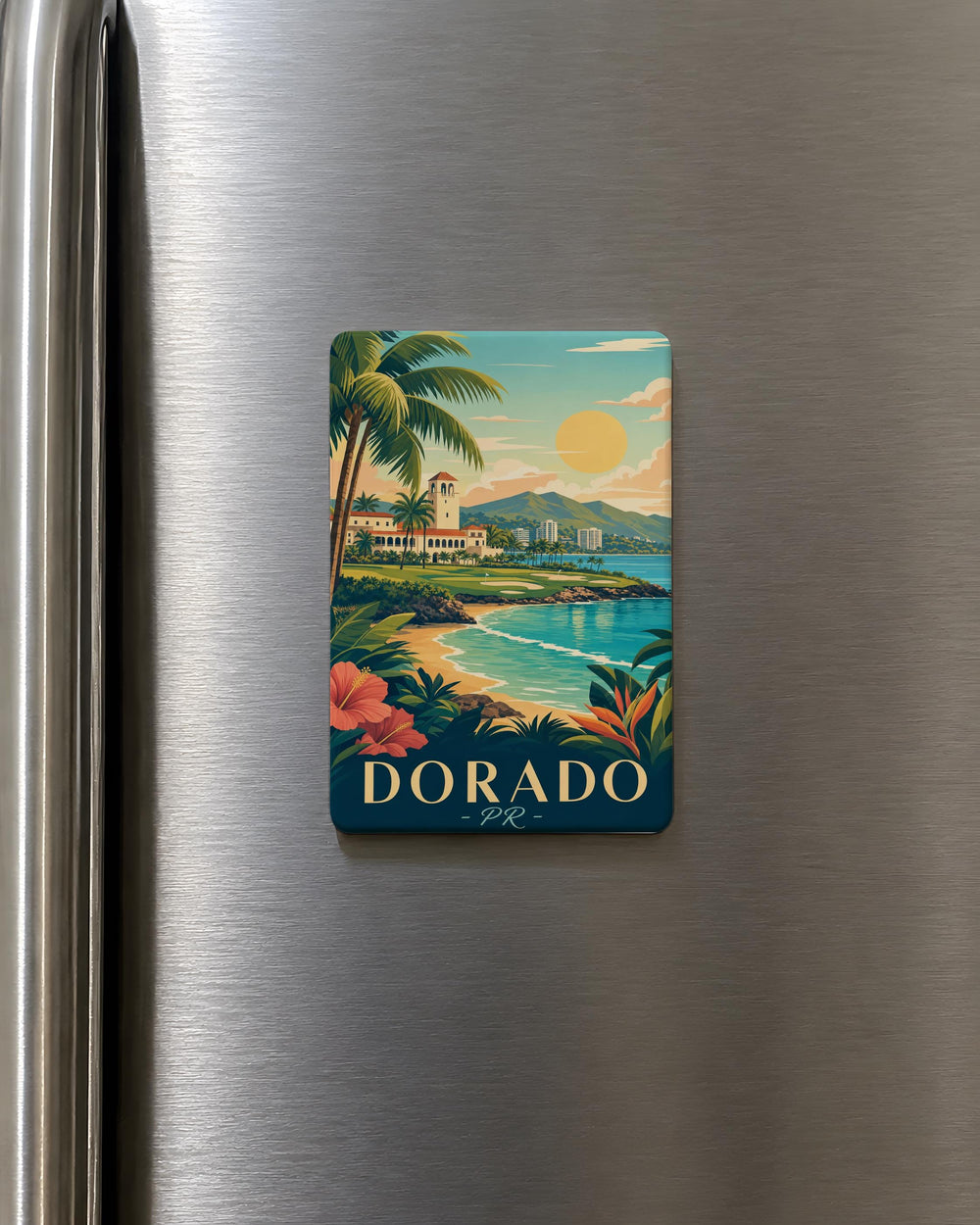 Dorado Puerto Rico Fridge Magnet, Dorado PR Souvenir Magnet, Puerto Rico Travel Keepsake, Island Vacation Gift