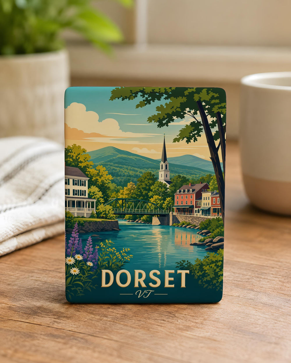 Dorset Vermont Fridge Magnet, Dorset VT Souvenir Magnet, Vermont Travel Gift, Dorset Village Keepsake Magnet