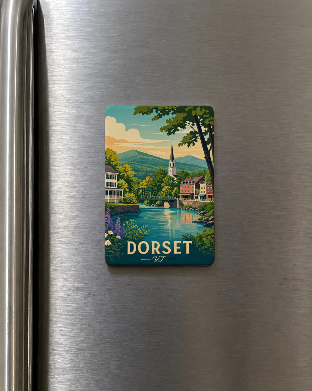 Dorset Vermont Fridge Magnet, Dorset VT Souvenir Magnet, Vermont Travel Gift, Dorset Village Keepsake Magnet