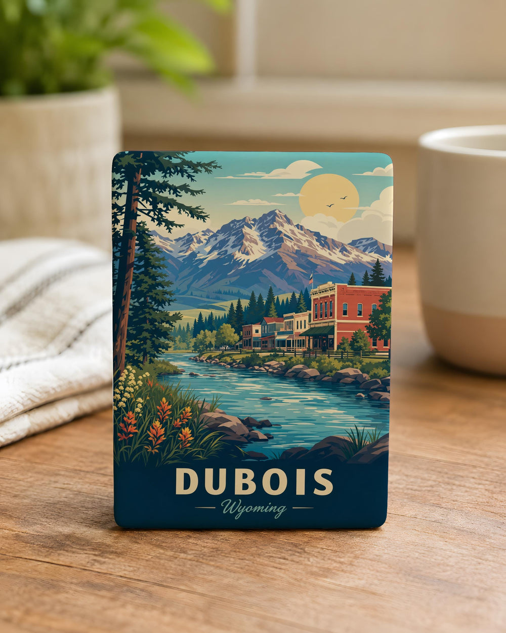 Dubois Wyoming Fridge Magnet, Dubois WY Souvenir Magnet, Wyoming Travel Gift, Dubois Town Keepsake Magnet