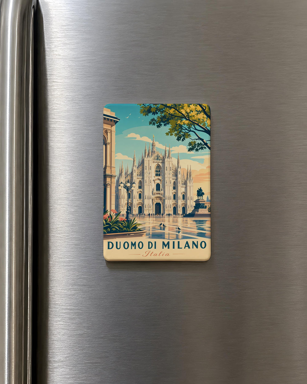 Duomo di Milano Fridge Magnet, Milan Cathedral Souvenir Magnet, Italy Landmark Travel Gift, Gothic Cathedral Magnet