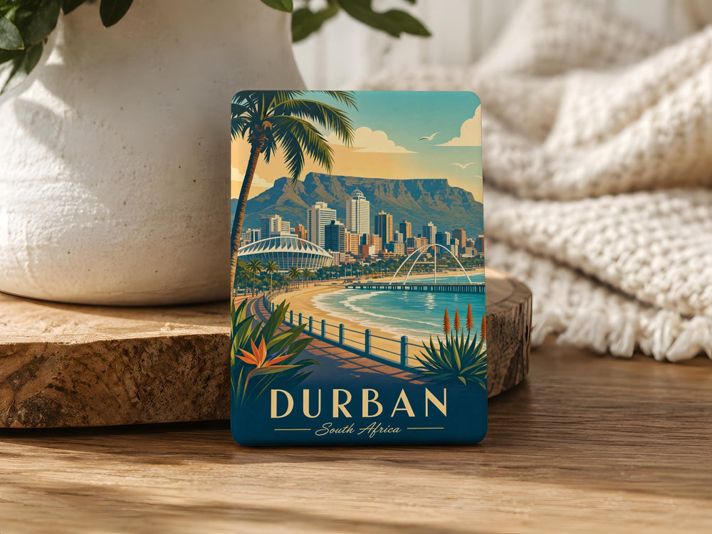 Durban South Africa Fridge Magnet, Durban City Souvenir Magnet, South Africa Travel Keepsake, Durban Landmark Magnet