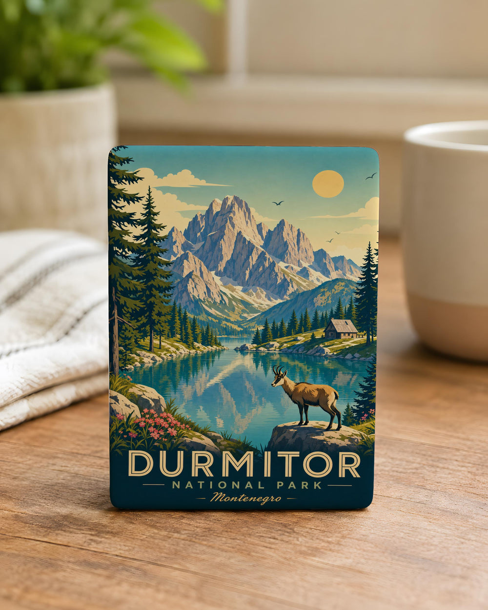 Durmitor National Park Fridge Magnet, Montenegro Travel Souvenir Magnet, Mountain Landscape Nature Landmark Gift