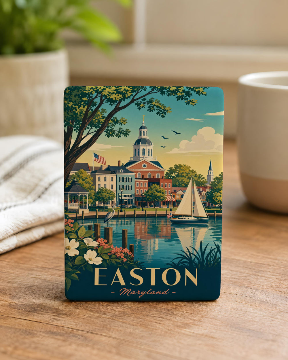Easton, Maryland Fridge Magnet - Easton MD Souvenir Magnet, Talbot County Travel Keepsake, Eastern Shore Gift