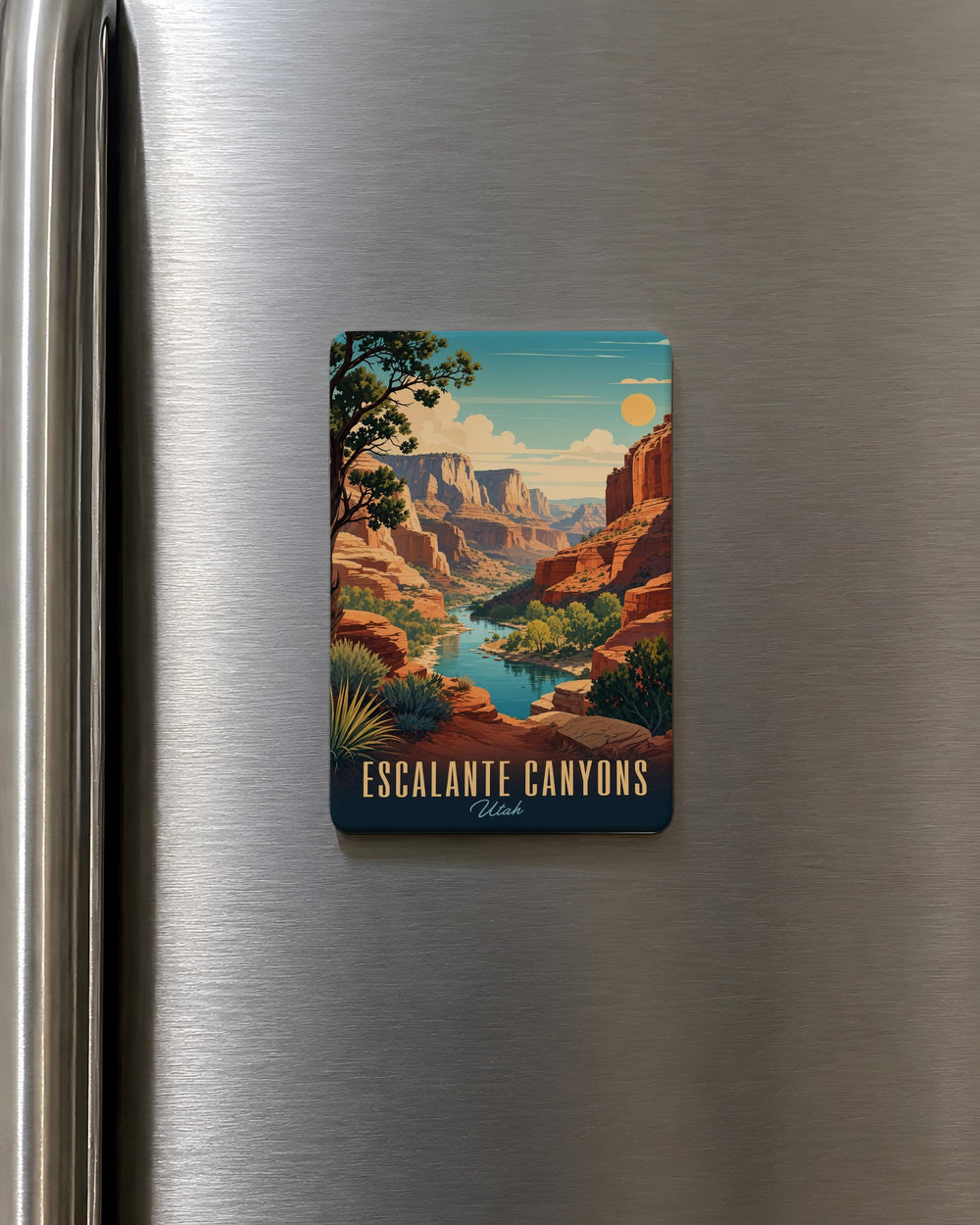 Escalante Canyons Fridge Magnet, Utah Slot Canyon Landscape Souvenir, Grand Staircase-Escalante National Monument Gift