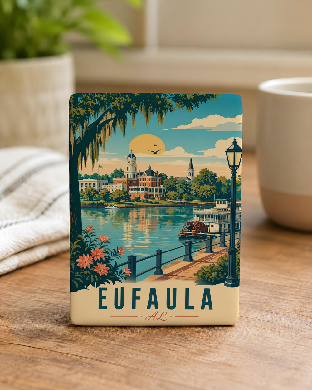 Eufaula Alabama Fridge Magnet, Eufaula AL Souvenir Magnet, Alabama Travel Gift, Lake Eufaula Keepsake Magnet