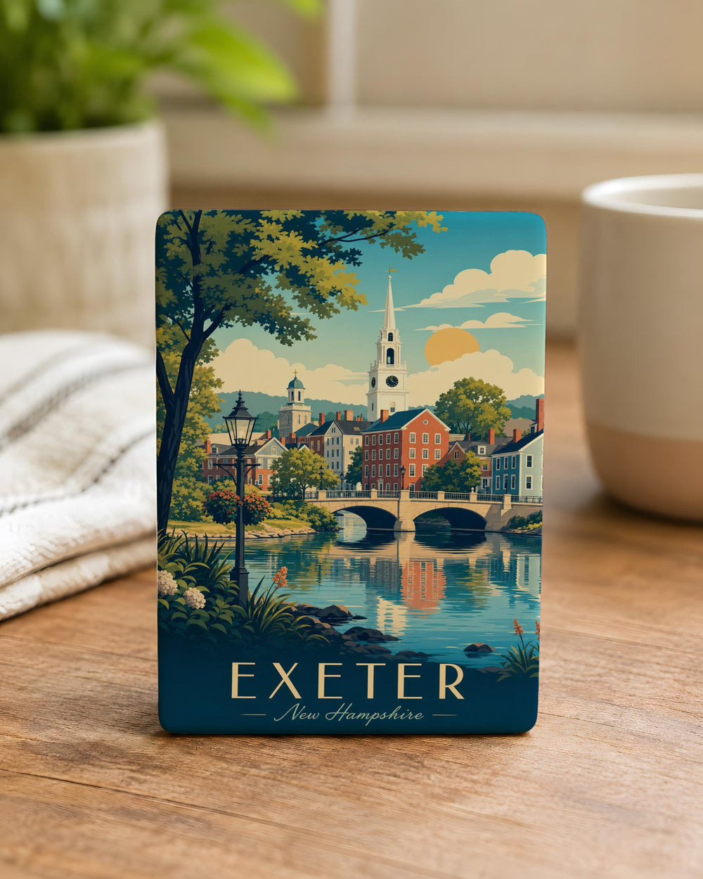 Exeter NH Fridge Magnet, Exeter New Hampshire Souvenir Magnet, New England Travel Keepsake, Exeter NH Gift