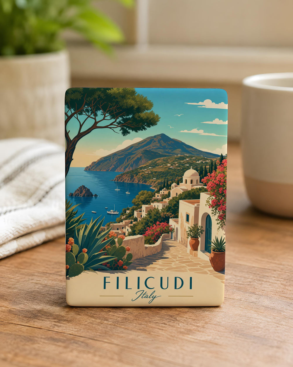 Filicudi Italy Fridge Magnet, Filicudi Island Souvenir Magnet, Aeolian Islands Travel Keepsake, Sicily Italy Magnet