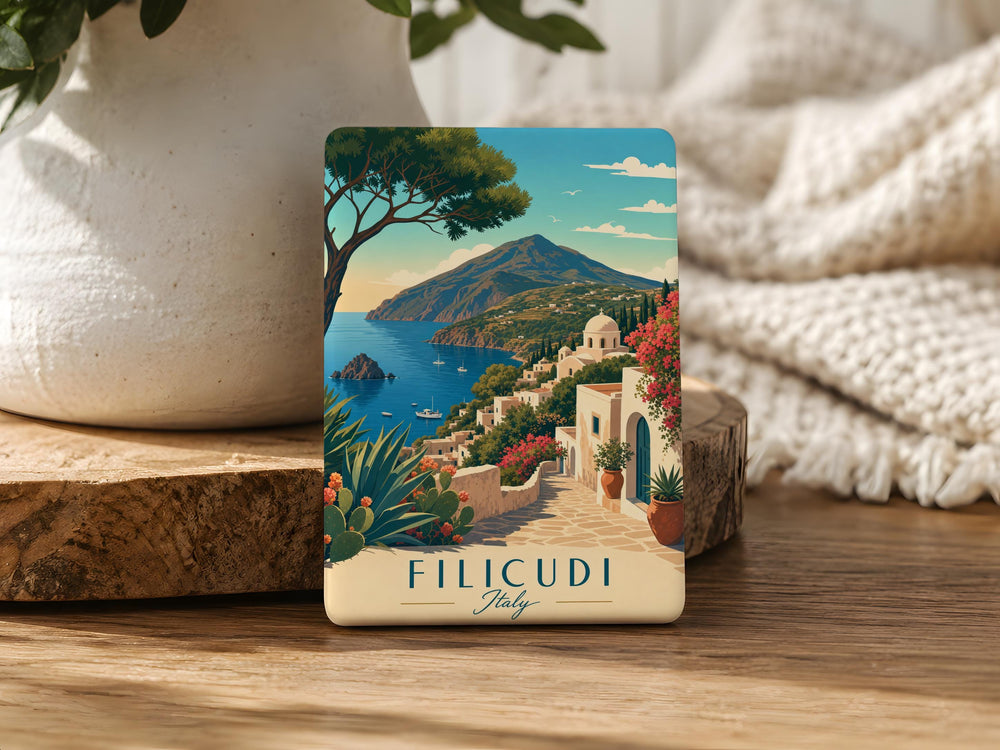 Filicudi Italy Fridge Magnet, Filicudi Island Souvenir Magnet, Aeolian Islands Travel Keepsake, Sicily Italy Magnet