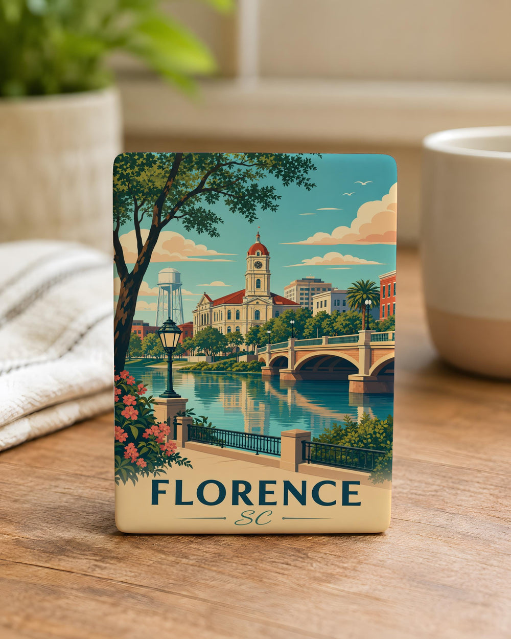 Florence Italy Fridge Magnet, Florence Skyline Souvenir Magnet, Duomo Cathedral Ponte Vecchio Travel Gift, Tuscany Keepsake Magnet