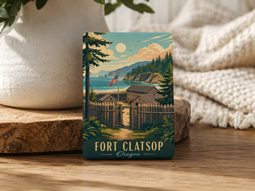 Fort Clatsop Fridge Magnet, Lewis and Clark National Historical Park Souvenir Magnet, Oregon Historic Site Keepsake Magnet