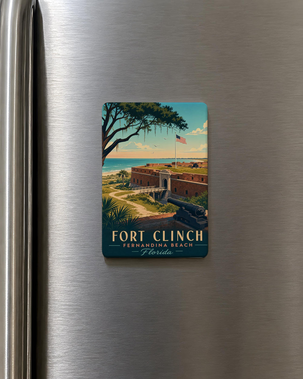 Fort Clinch Fridge Magnet, Fort Clinch State Park Souvenir, Fernandina Beach Florida Travel Keepsake Magnet