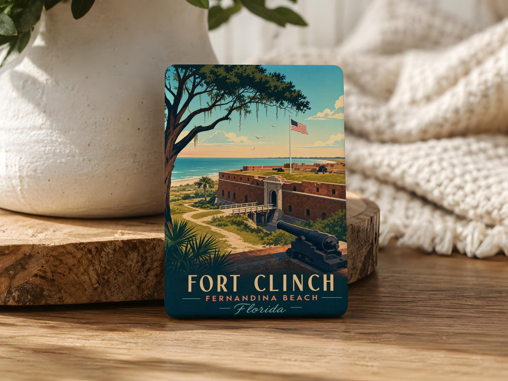 Fort Clinch Fridge Magnet, Fort Clinch State Park Souvenir, Fernandina Beach Florida Travel Keepsake Magnet