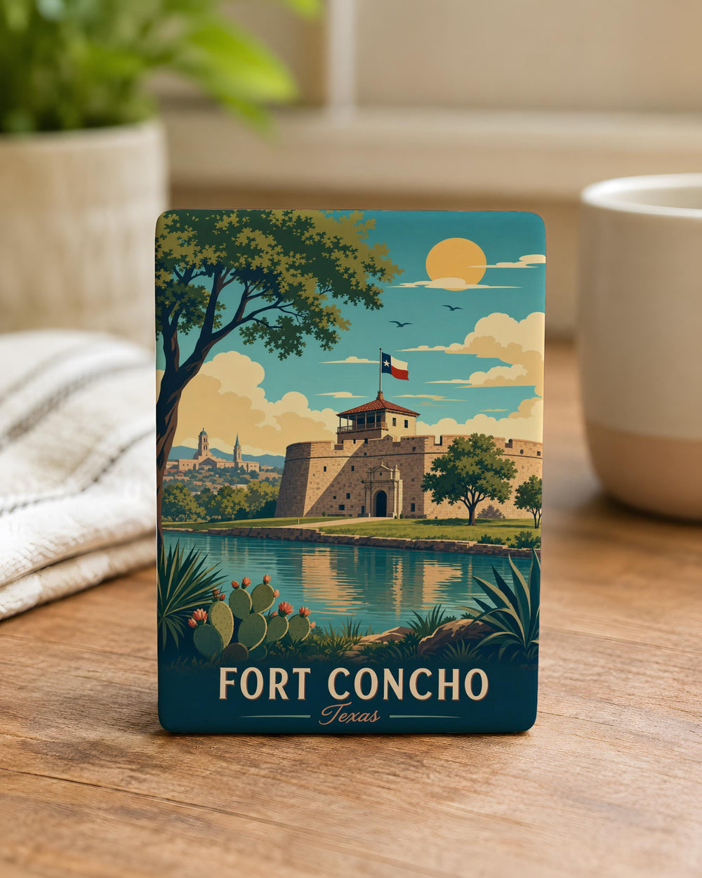 Fort Concho Fridge Magnet, San Angelo Texas Historic Frontier Army Fort Souvenir Magnet, Texas Landmark Gift