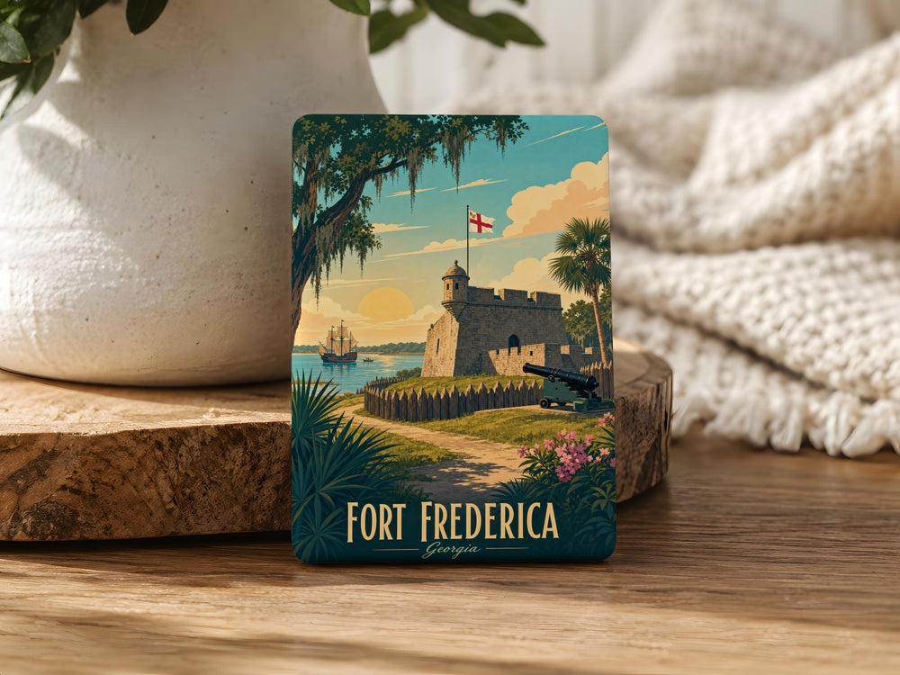 Fort Frederica National Monument Fridge Magnet, Georgia Historic Fort Souvenir Magnet, Coastal History Travel Keepsake