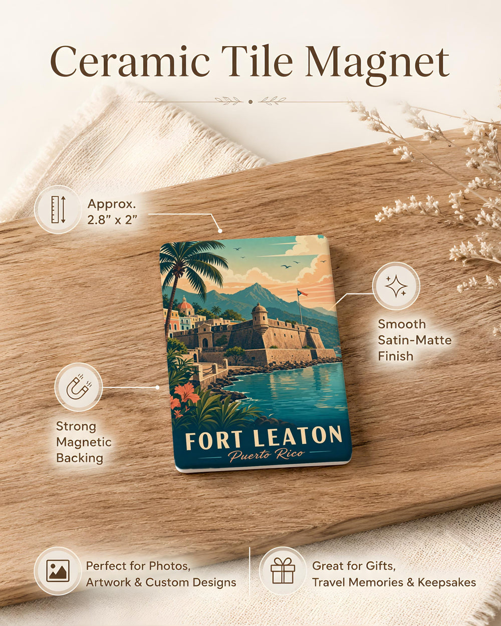Fort Leaton Fridge Magnet, Fort Leaton Historic Site Souvenir, Texas Frontier Fort Landmark Magnet, Presidio County Travel Gift