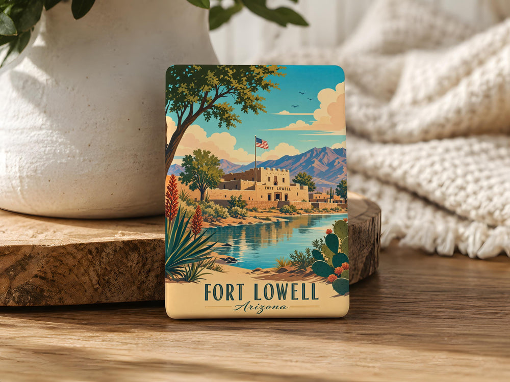 Fort Lowell Fridge Magnet, Tucson Arizona Historic Landmark Souvenir, Old Fort Lowell Park Gift, Arizona Travel Keepsake Magnet