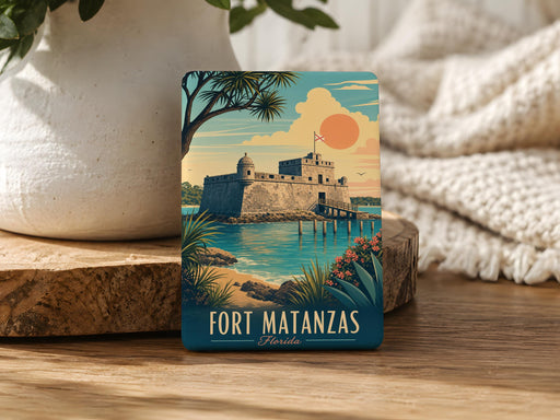 Fort Matanzas Fridge Magnet, Florida Historic Fort Landmark Souvenir, St. Augustine Coastal Travel Keepsake Magnet