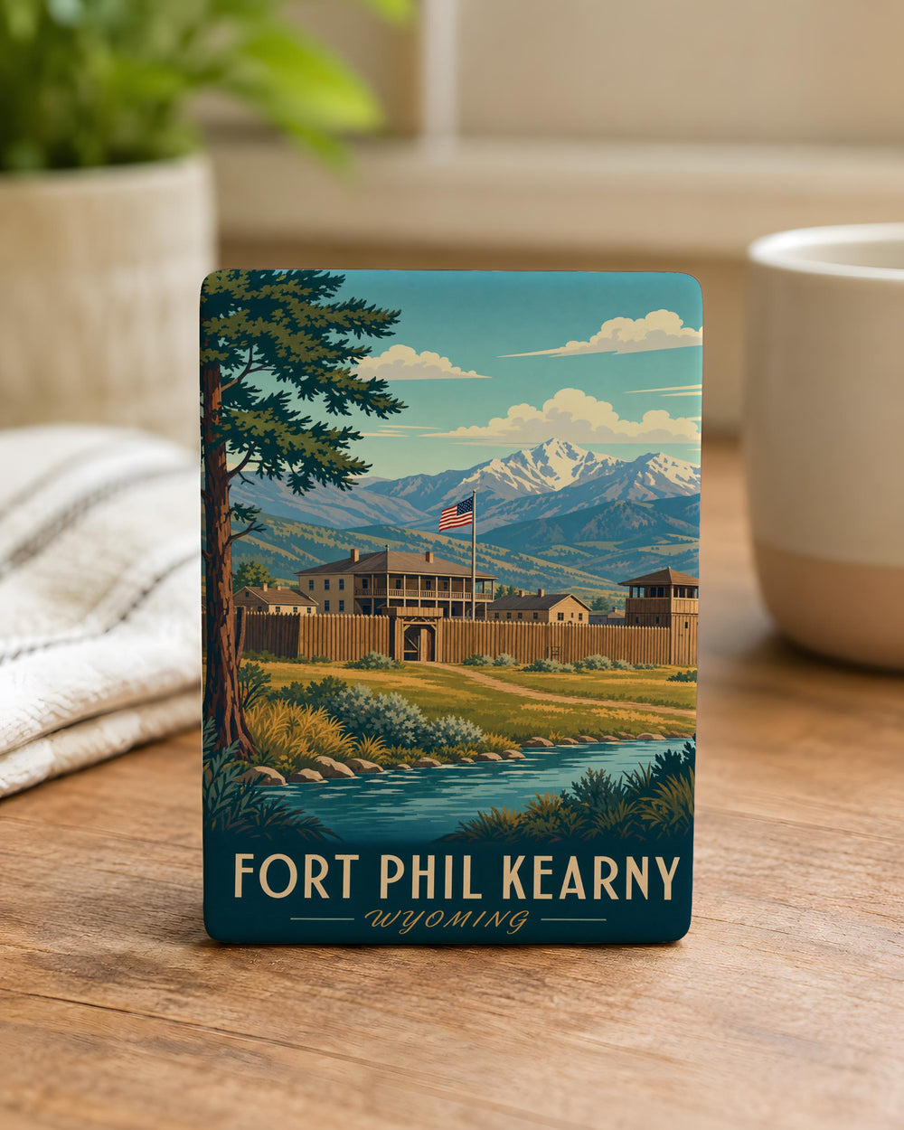 Fort Phil Kearny Fridge Magnet, Wyoming Frontier Fort Landmark Souvenir Magnet, Historic Military Post Travel Keepsake