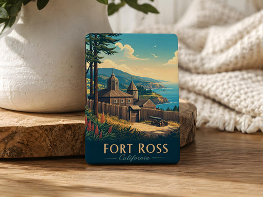 Fort Ross Fridge Magnet, Fort Ross Historic Site Souvenir Magnet, California Landmark Travel Gift, Coastal Fort Keepsake Magnet