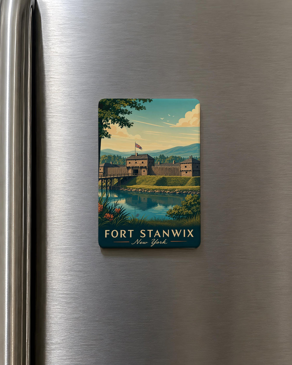 Fort Stanwix Fridge Magnet, Fort Stanwix National Monument Souvenir Magnet, Rome NY Historic Fort Travel Keepsake Magnet