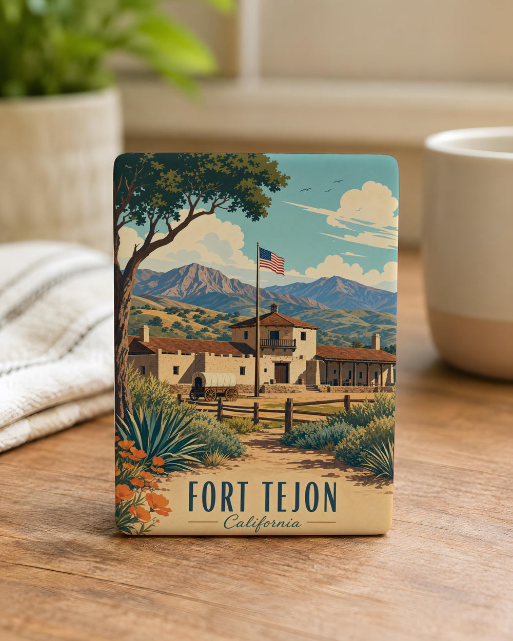 Fort Tejon Fridge Magnet, Fort Tejon State Historic Park Souvenir, California Landmark Travel Gift, History Buff Magnet
