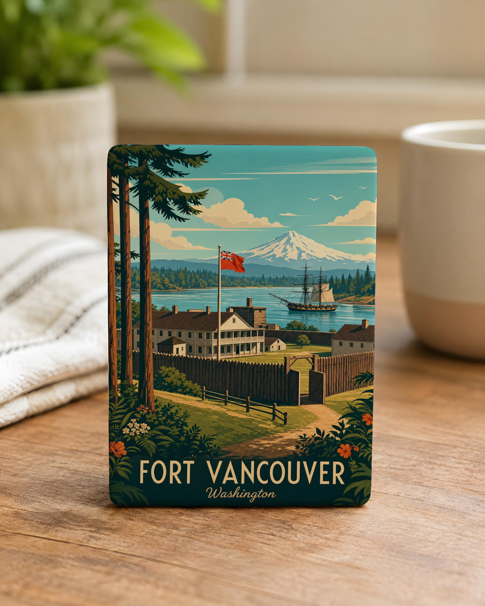 Fort Vancouver Fridge Magnet, Historic Hudson’s Bay Company Trading Post Landmark Souvenir Magnet