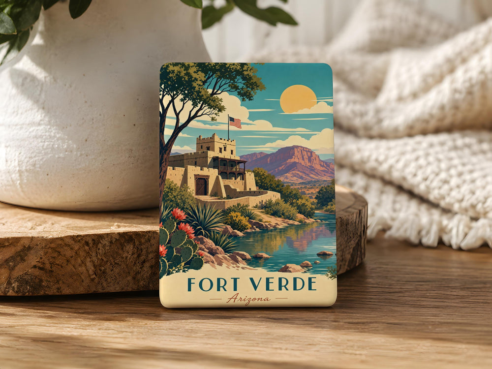 Fort Verde Historic Site Fridge Magnet, Arizona Frontier Fort Landmark Souvenir Magnet, Camp Verde Travel Keepsake Magnet