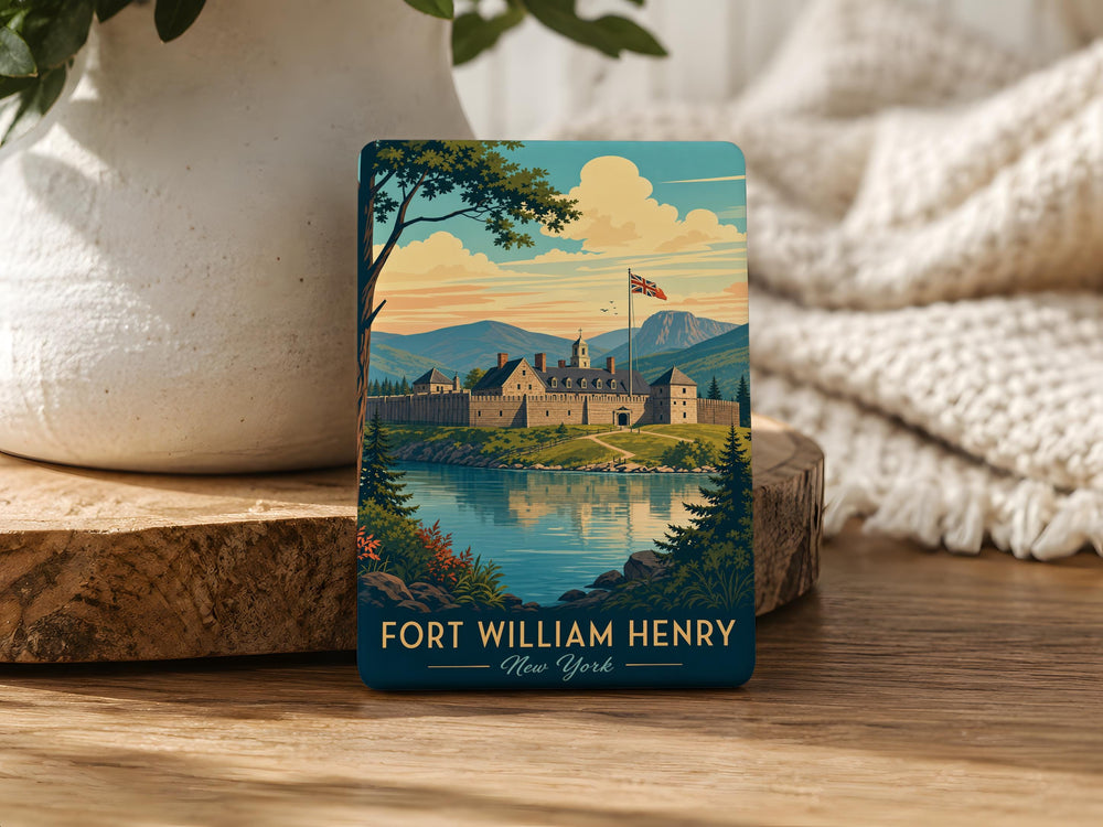 Fort William Henry Fridge Magnet, Historic Fort Landmark Souvenir Magnet, Lake George New York Travel Keepsake Magnet