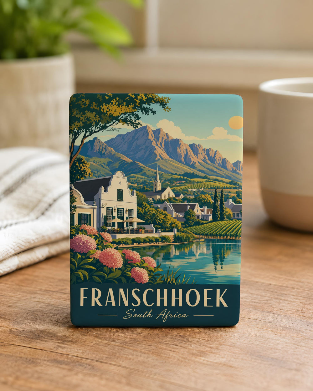 Franschhoek South Africa Fridge Magnet, Franschhoek Village Souvenir, Cape Winelands Travel Keepsake, South Africa Gift