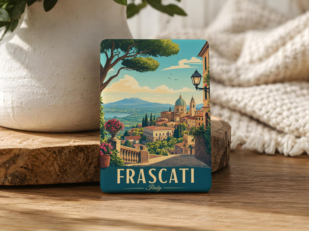 Frascati Italy Fridge Magnet, Frascati Town Souvenir Magnet, Lazio Travel Keepsake, Italian Village Landmark Magnet