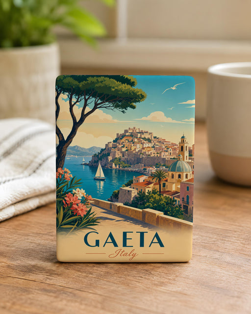 Gaeta Italy Fridge Magnet, Gaeta Travel Souvenir Magnet, Italian Coastal Town Landmark Magnet, Lazio Italy Keepsake Magnet