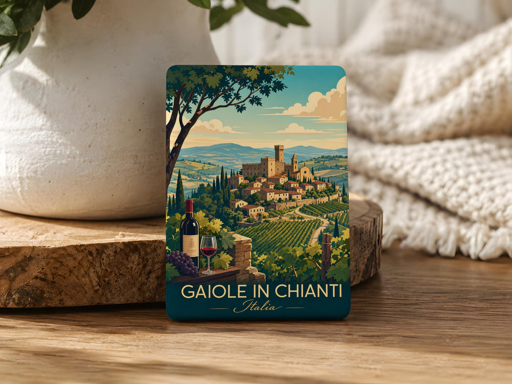 Gaiole in Chianti Fridge Magnet, Tuscany Italy Town Travel Souvenir, Chianti Region Landmark Keepsake Magnet