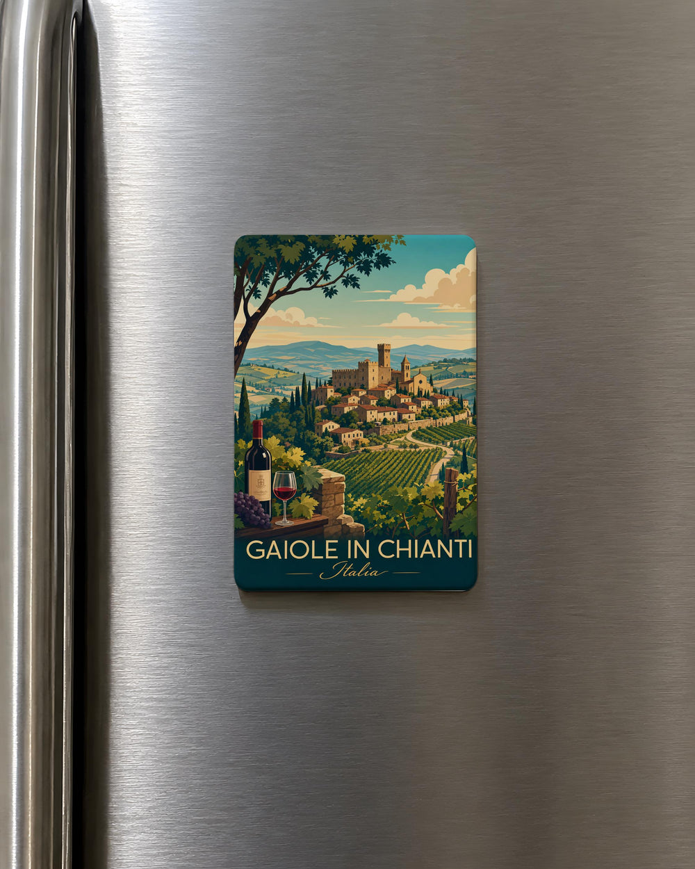 Gaiole in Chianti Fridge Magnet, Tuscany Italy Town Travel Souvenir, Chianti Region Landmark Keepsake Magnet