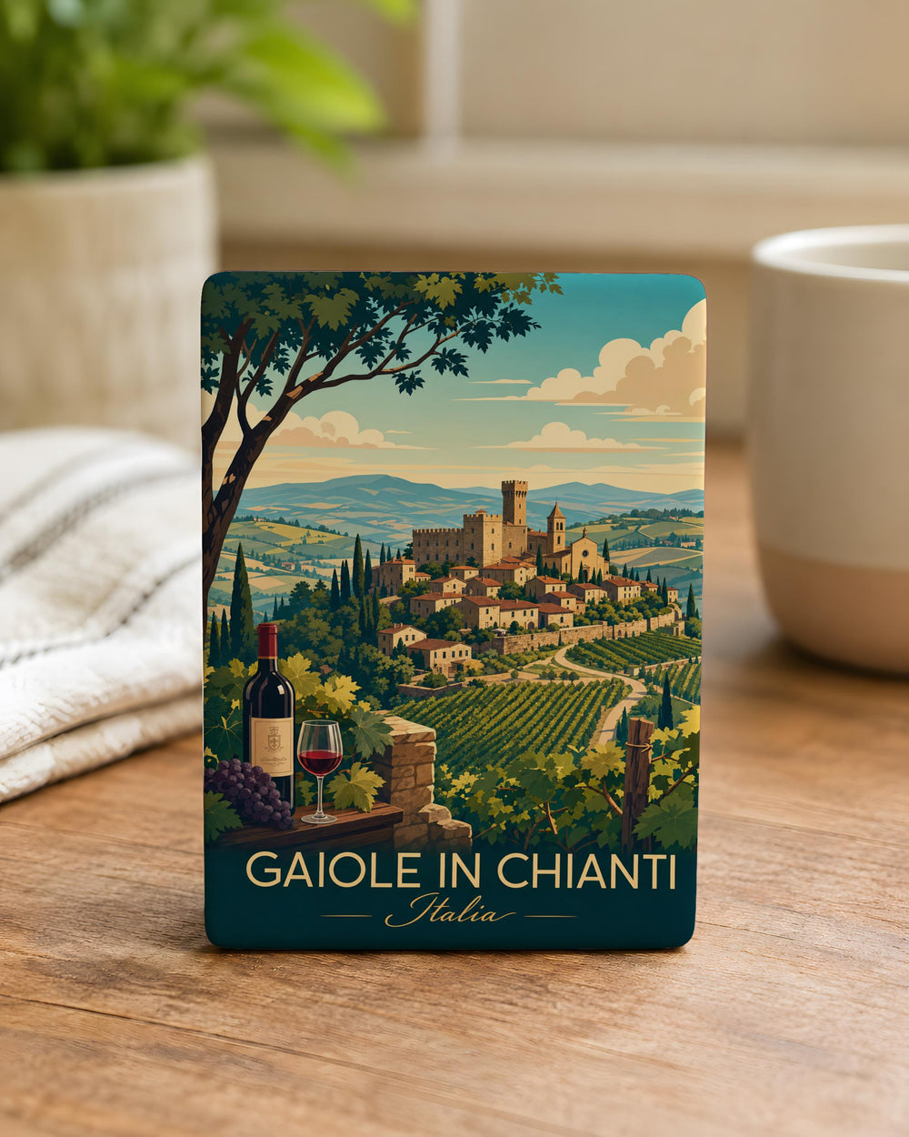 Gaiole in Chianti Fridge Magnet, Tuscany Italy Town Travel Souvenir, Chianti Region Landmark Keepsake Magnet