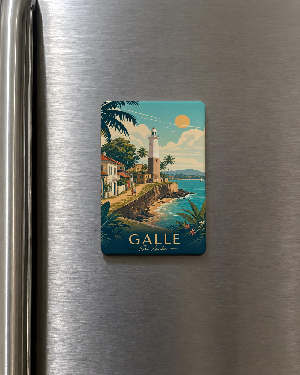 Galle Sri Lanka Fridge Magnet, Galle Fort Souvenir Magnet, Sri Lanka Travel Gift, Coastal City Landmark Magnet
