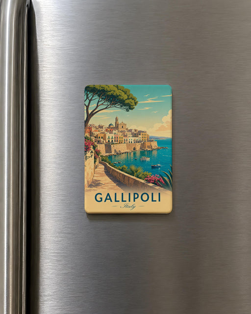 Gallipoli Italy Fridge Magnet, Gallipoli Puglia Souvenir Magnet, Italy Travel Keepsake, Coastal Town Landmark Magnet