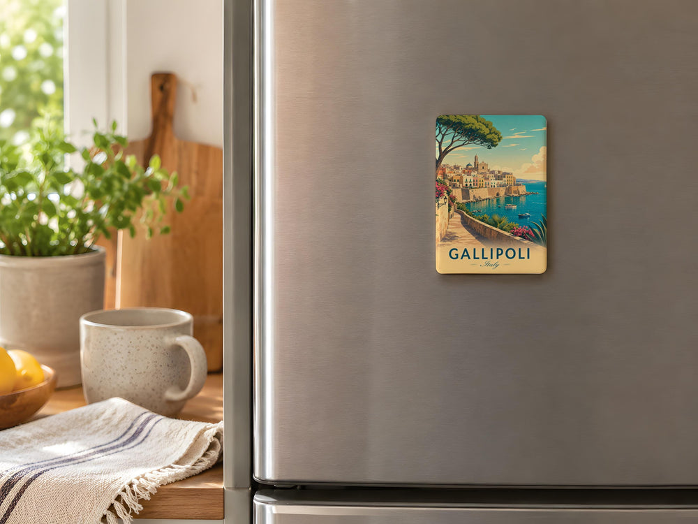 Gallipoli Italy Fridge Magnet, Gallipoli Puglia Souvenir Magnet, Italy Travel Keepsake, Coastal Town Landmark Magnet