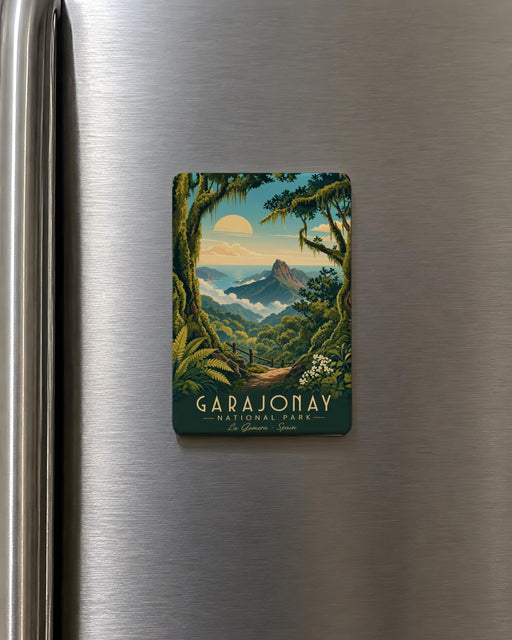 Garajonay National Park Fridge Magnet, La Gomera Canary Islands Souvenir, Spain Travel Landmark Refrigerator Magnet