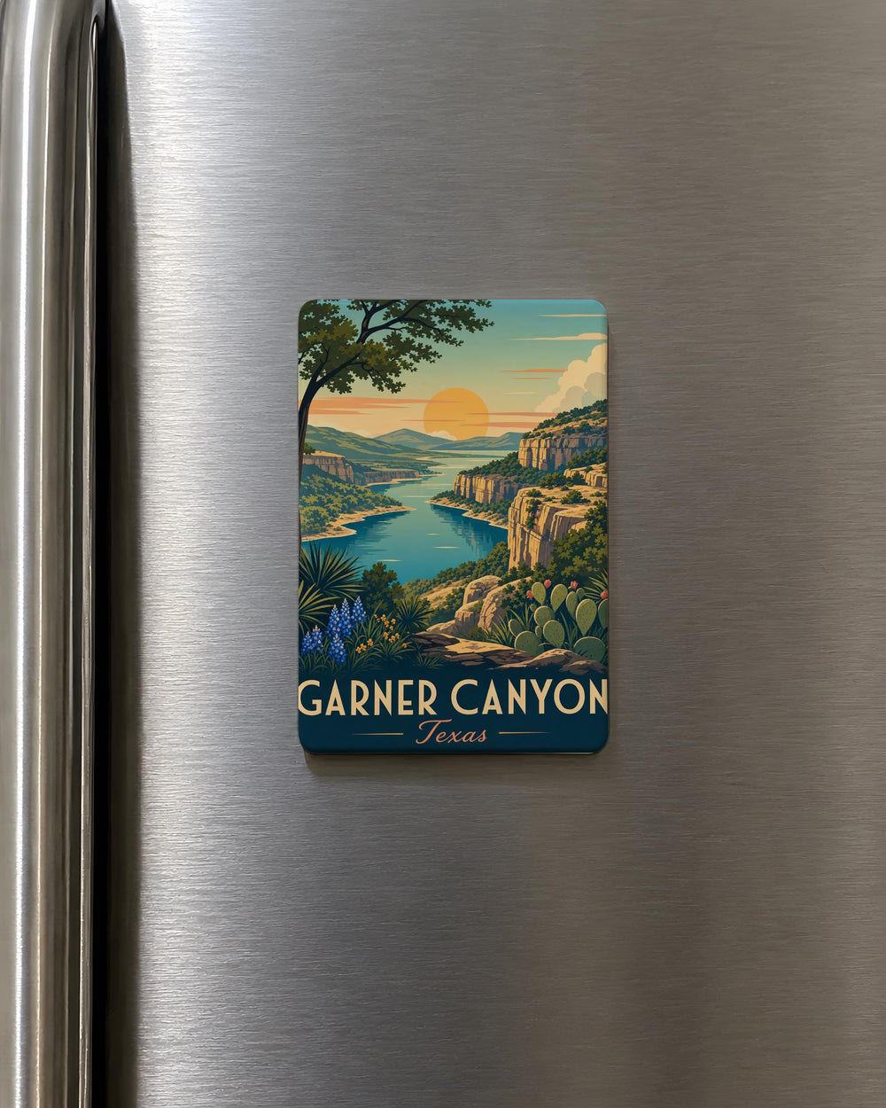Garner Canyon Texas Fridge Magnet, Hill Country Souvenir, Canyon Landscape Travel Keepsake, Texas Nature Gift, Outdoor Adventure Magnet