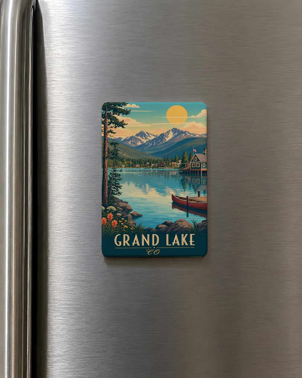 Grand Lake Colorado Fridge Magnet, Grand Lake CO Souvenir Magnet, Rocky Mountain National Park Travel Keepsake Gift