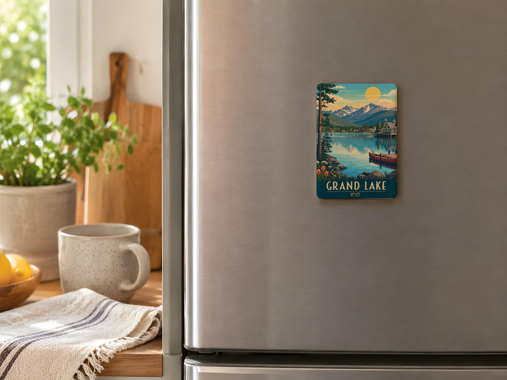 Grand Lake Colorado Fridge Magnet, Grand Lake CO Souvenir Magnet, Rocky Mountain National Park Travel Keepsake Gift