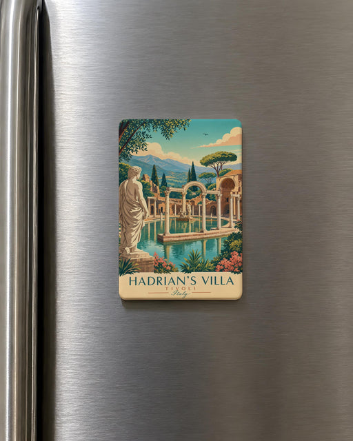 Hadrian's Villa Fridge Magnet, Tivoli Italy Ancient Roman Villa Souvenir, Historic Ruins Travel Keepsake Magnet