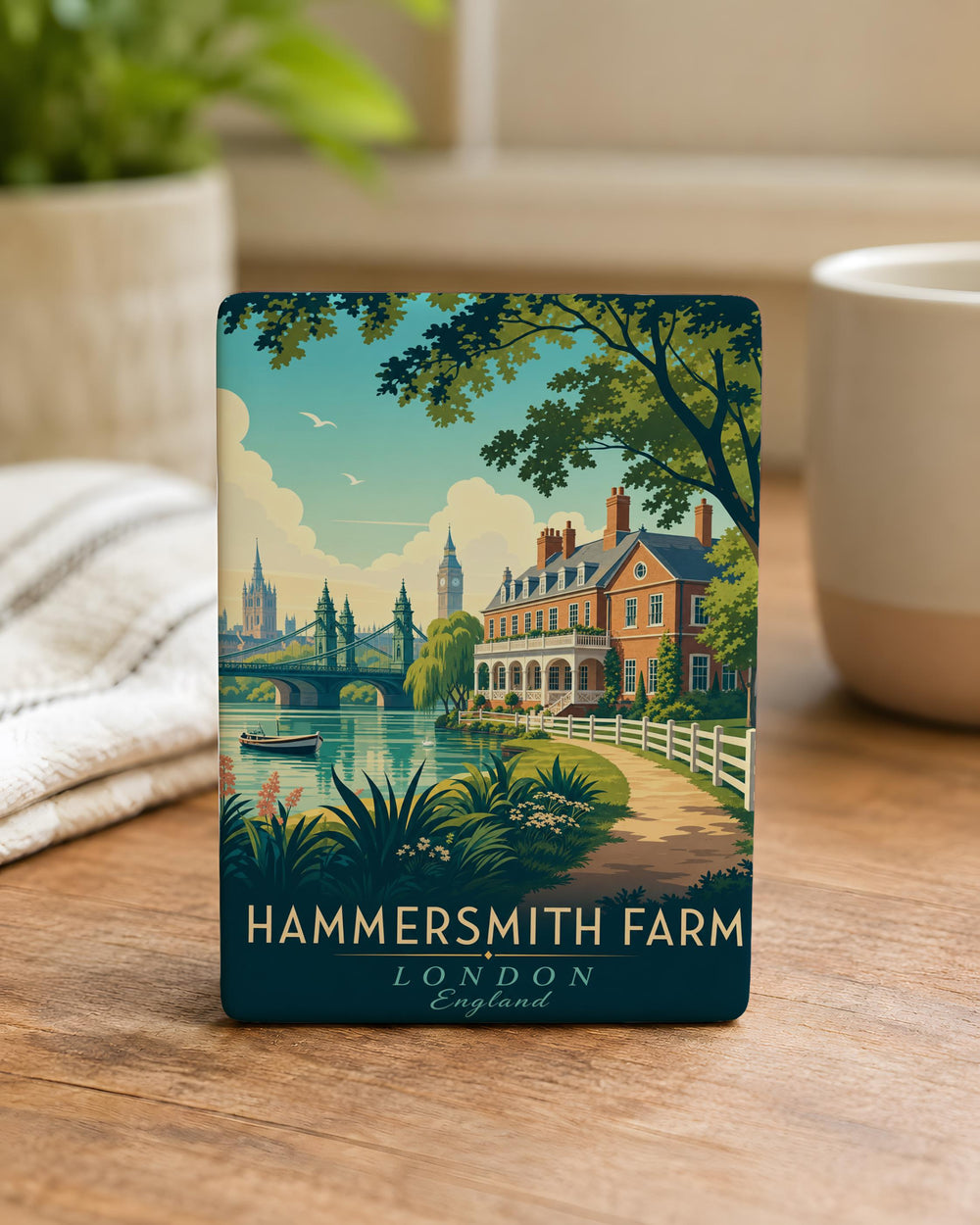 Hammersmith Farm Fridge Magnet, Newport Rhode Island Mansion Estate Souvenir Magnet, Historic Farmhouse Landmark Magnet