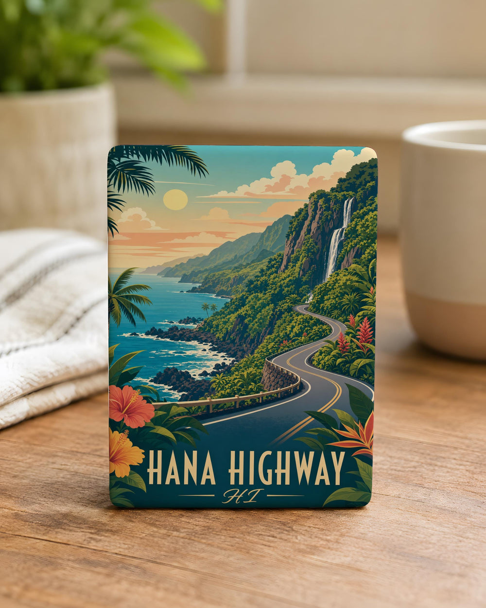 Hana Highway Maui Hawaii Fridge Magnet, Scenic Road to Hana Souvenir Magnet, Tropical Island Travel Keepsake