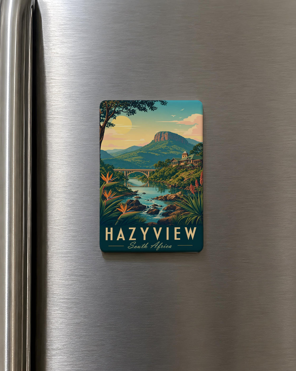 Hazyview South Africa Fridge Magnet, Hazyview Souvenir Magnet, South Africa Travel Gift, Hazyview Vacation Keepsake Magnet