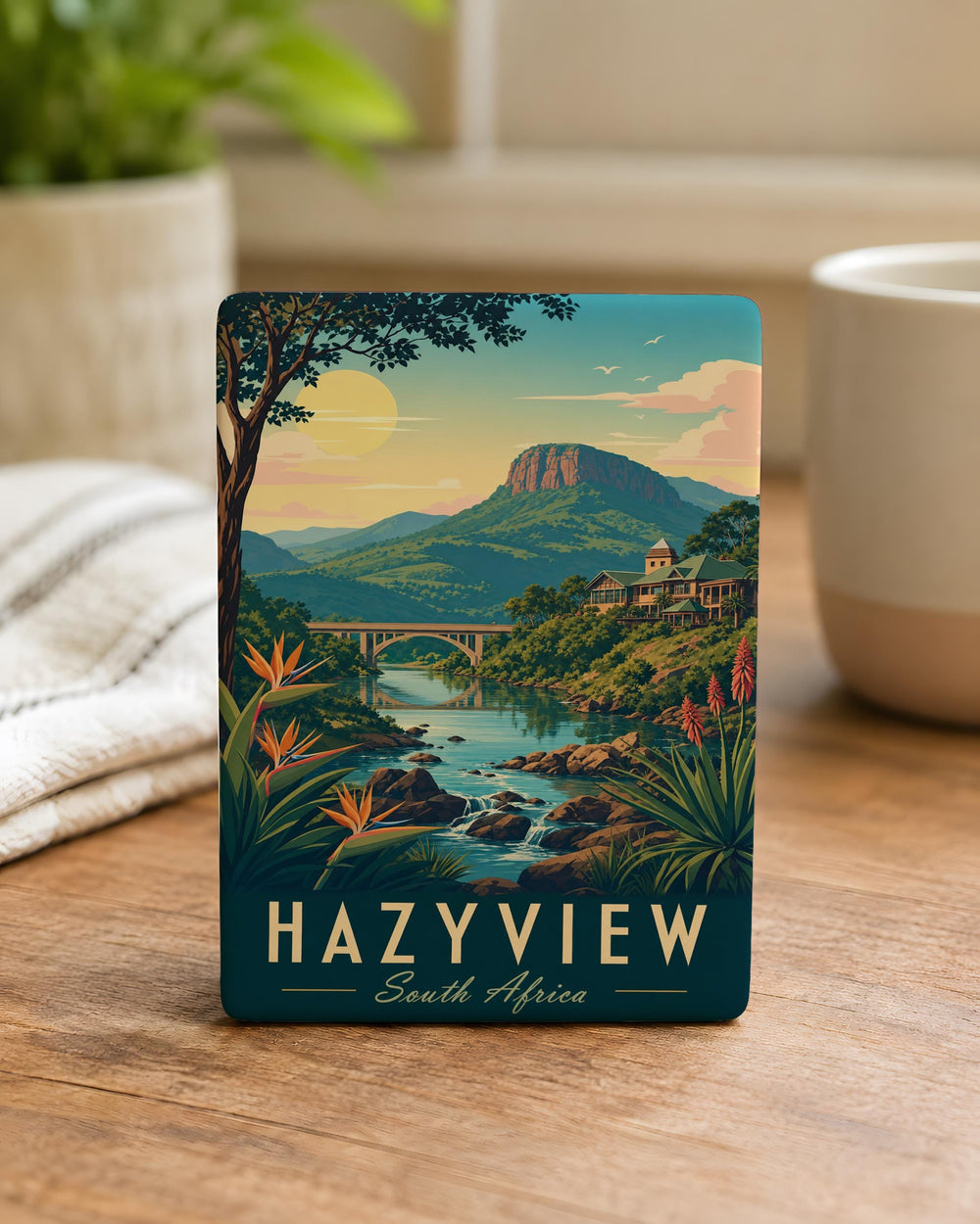 Hazyview South Africa Fridge Magnet, Hazyview Souvenir Magnet, South Africa Travel Gift, Hazyview Vacation Keepsake Magnet