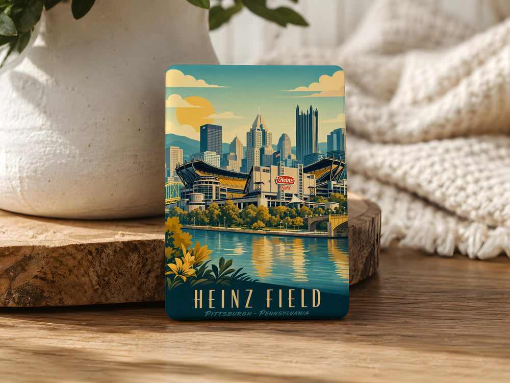 Heinz Field Fridge Magnet, Pittsburgh Stadium Souvenir Magnet, Football Field Landmark Magnet, Steelers Fan Gift