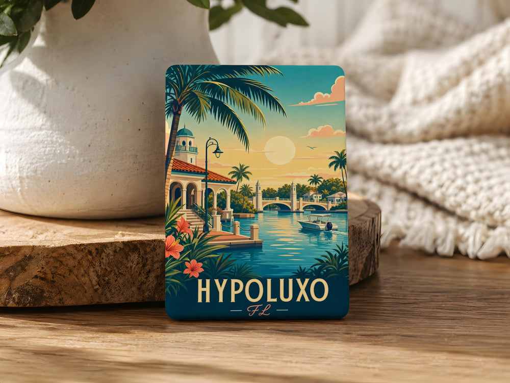Hypoluxo Florida Fridge Magnet, Hypoluxo FL Souvenir Magnet, Palm Beach County Travel Gift, Florida Vacation Keepsake