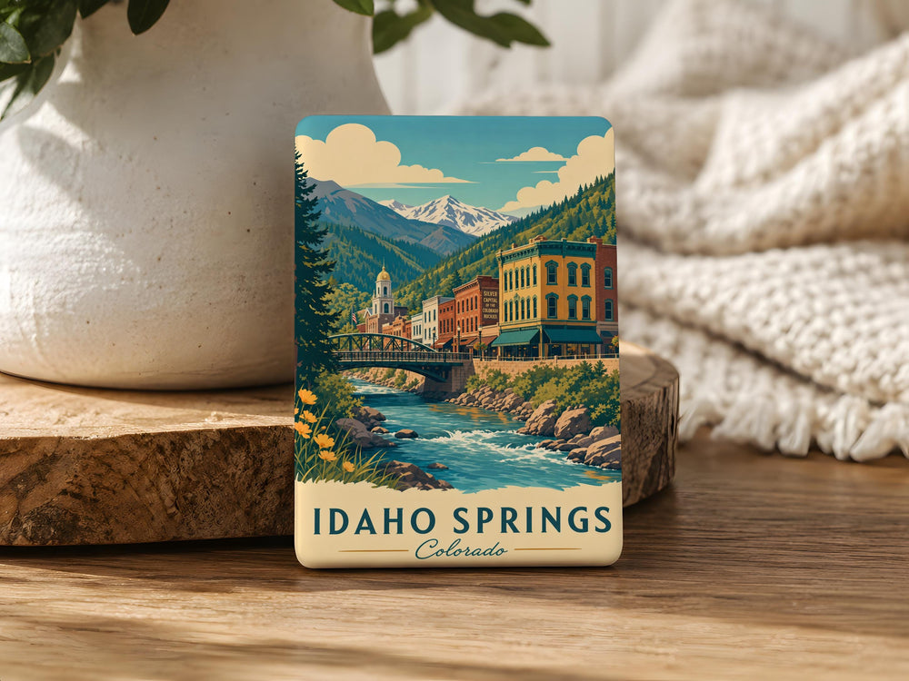Idaho Springs Colorado Fridge Magnet, Idaho Springs CO Souvenir Magnet, Rocky Mountain Town Travel Keepsake Magnet